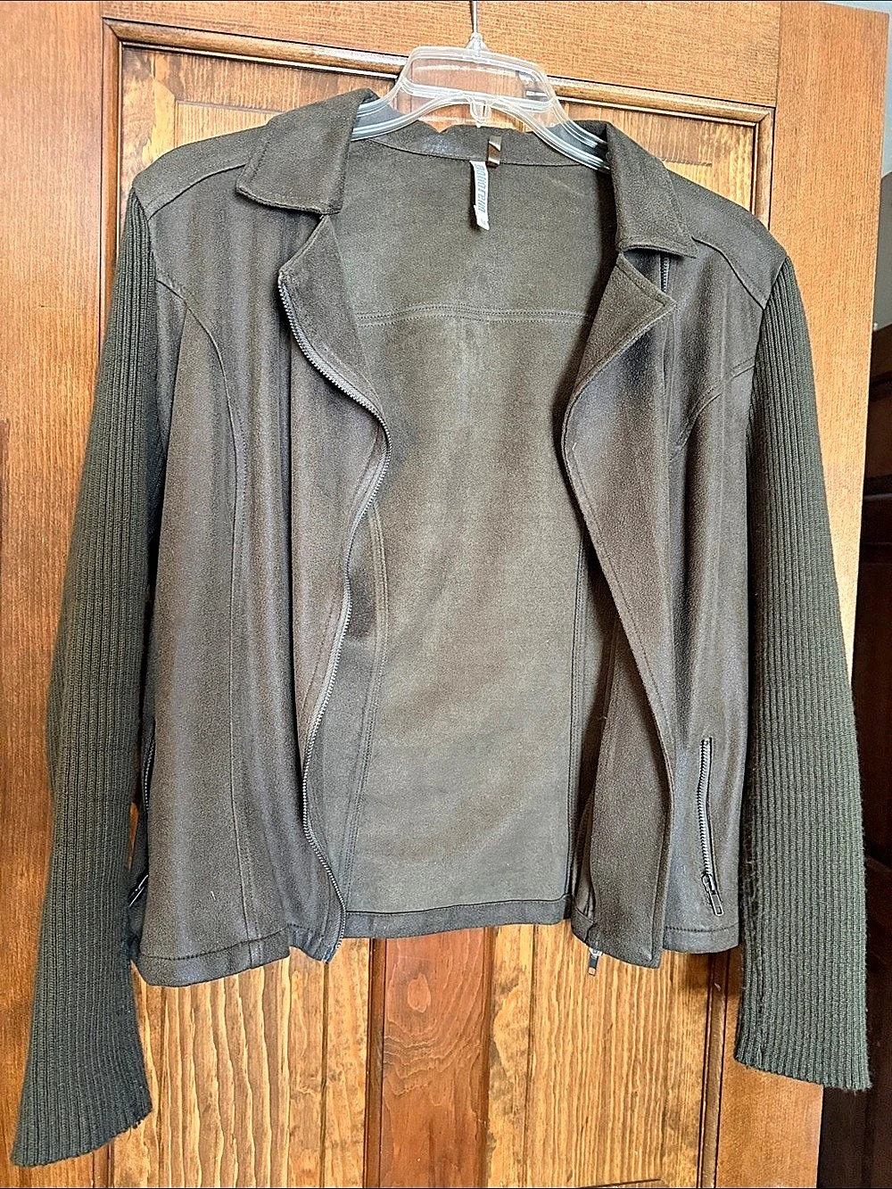 Venus Women's Brown Moto Jacket Size Medium